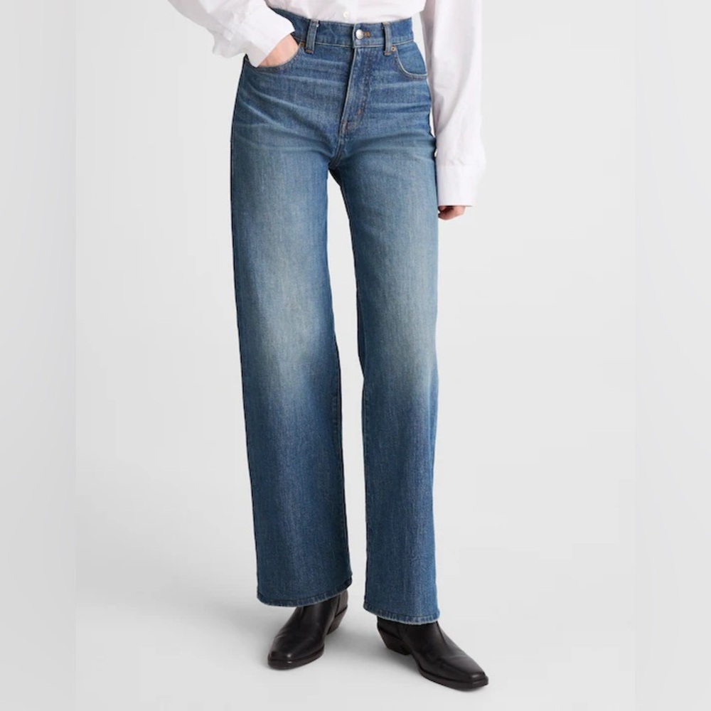 Madewell The Perfect Vintage Wide-Leg Jean In Harvey Wash Size 31